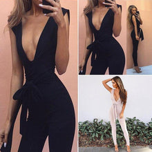 Load image into Gallery viewer, Spring Summer Black Deep V Sexy Bodycon Casaul Jumpsuit Nightclub - Sophornlilly