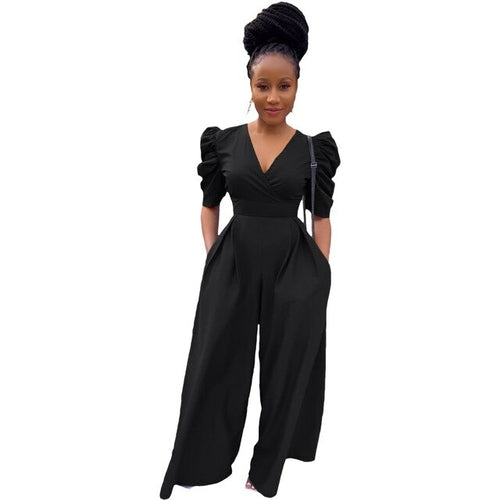 Wide Leg Summer Jumpsuit Casual