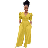 Wide Leg Summer Jumpsuit Casual