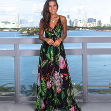Load image into Gallery viewer, Spring Summer Sexy Casual Women Long Dress High Waist V Neck Open Back