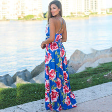 Load image into Gallery viewer, Spring Summer Sexy Casual Women Long Dress High Waist V Neck Open Back