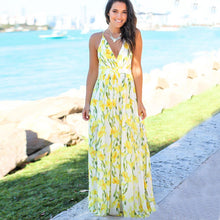 Load image into Gallery viewer, Spring Summer Sexy Casual Women Long Dress High Waist V Neck Open Back