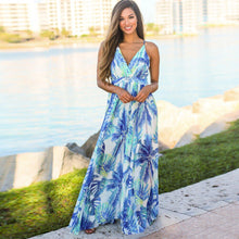 Load image into Gallery viewer, Spring Summer Sexy Casual Women Long Dress High Waist V Neck Open Back