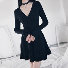 Load image into Gallery viewer, Spring Sweater Dress Women Elegant Retro Party Knitted Dress Female