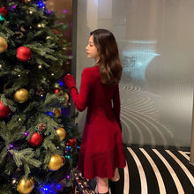 Load image into Gallery viewer, Spring Sweater Dress Women Elegant Retro Party Knitted Dress Female