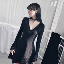 Load image into Gallery viewer, Spring Sweater Dress Women Elegant Retro Party Knitted Dress Female