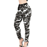 Women's Plus Size Camo Jogger Cargo Pants High Waist Slim