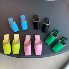 Load image into Gallery viewer, Spring Women's Pumps Low Heels Dress Shoes Square Toe Slip On Chunky