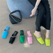 Load image into Gallery viewer, Spring Women's Pumps Low Heels Dress Shoes Square Toe Slip On Chunky