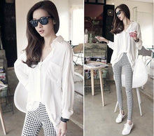 Load image into Gallery viewer, Spring summer checkerboard slim leggings