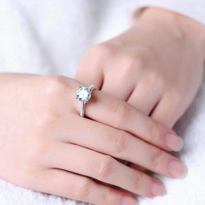 Stainless Steel 2.0 Carat Wedding Engagement Propose Statement