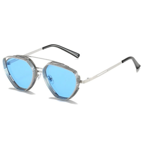 Steampunk Sunglasses New Retro Men Ladies Metal Hollow Frame Fashion