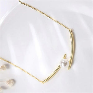 Stick Pearl Necklace for Women Hot Fashion Creative Clavicle Chain