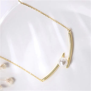 Stick Pearl Necklace for Women Hot Fashion Creative Clavicle Chain