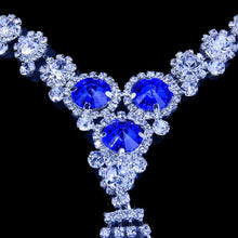 Load image into Gallery viewer, StoneFans Blue Stone Necklace for Women Sexy Lingerie Nipple Jewellery