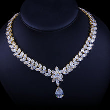 Load image into Gallery viewer, StoneFans Dubai Cubic Zirconia Bridal Jewelry Set for Women Wedding