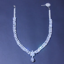 Load image into Gallery viewer, StoneFans Luxury Jewelry Drop Pendant Necklace for Women CZ Chain