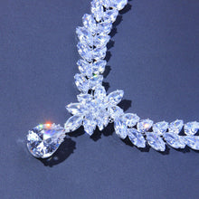 Load image into Gallery viewer, StoneFans Luxury Jewelry Drop Pendant Necklace for Women CZ Chain