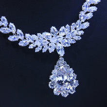 Load image into Gallery viewer, StoneFans Wedding Necklace and Earring Set for Bride Dubai Nigeria CZ