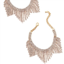 Load image into Gallery viewer, 2 Pcs/ Set Tassel Rhinestone Anklet Chain Jewelry for Women