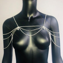 Load image into Gallery viewer, Stonefans Bridal Rhinestone Shoulder Necklace Wedding Jewlery for