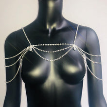 Load image into Gallery viewer, Stonefans Bridal Rhinestone Shoulder Necklace Wedding Jewlery for