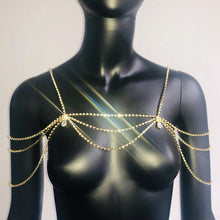 Load image into Gallery viewer, Stonefans Bridal Rhinestone Shoulder Necklace Wedding Jewlery for