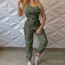 Load image into Gallery viewer, Long Romper Summer Solid Pockets
