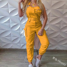 Load image into Gallery viewer, Long Romper Summer Solid Pockets