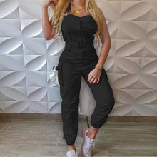 Load image into Gallery viewer, Long Romper Summer Solid Pockets