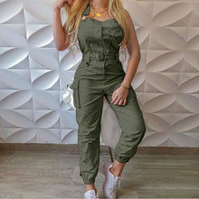 Load image into Gallery viewer, Long Romper Summer Solid Pockets