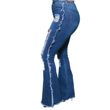 Load image into Gallery viewer, Street Wear Urban Plus Size Women Jeans Fashion High Waist Hole Tassel