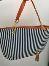 Load image into Gallery viewer, Striped Casual Tote Women Canvas Handbag Casual Single Shoulder