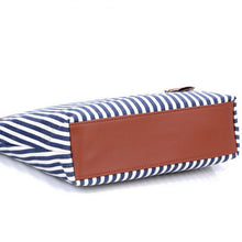 Load image into Gallery viewer, Striped Casual Tote Women Canvas Handbag Casual Single Shoulder