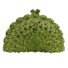 Load image into Gallery viewer, Stylish Animal Peacock Diamante Evening Bags Luxury Crystal Clutch
