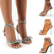 Load image into Gallery viewer, Summer Sexy Rhinestone Bowknot Women Sandals PVC Jelly - Sophornlilly