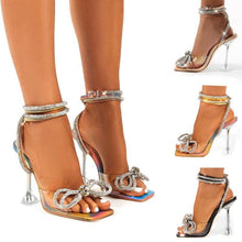 Load image into Gallery viewer, Summer Sexy Rhinestone Bowknot Women Sandals PVC Jelly - Sophornlilly