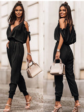 Load image into Gallery viewer, Jumpsuit Fashion Casual V neck Sexy Off Shoulder