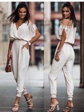 Load image into Gallery viewer, Jumpsuit Fashion Casual V neck Sexy Off Shoulder