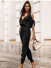 Load image into Gallery viewer, Jumpsuit Fashion Casual V neck Sexy Off Shoulder