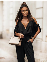 Load image into Gallery viewer, Jumpsuit Fashion Casual V neck Sexy Off Shoulder
