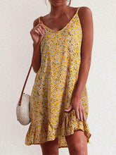 Load image into Gallery viewer, Summer Boho Floral Dress Backless Spaghetti Strap