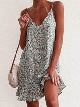 Load image into Gallery viewer, Summer Boho Floral Dress Backless Spaghetti Strap