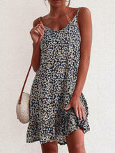 Load image into Gallery viewer, Summer Boho Floral Dress Backless Spaghetti Strap