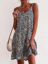 Load image into Gallery viewer, Summer Boho Floral Dress Backless Spaghetti Strap