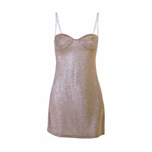 Load image into Gallery viewer, Summer Bright Silk Diamond Sexy Dress Backless Camisole Bodycon