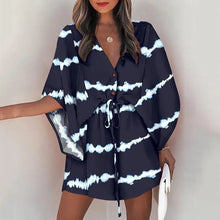 Load image into Gallery viewer, Casual Boho Dress Flora Printed Batwing Sleeve Lace