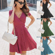 Load image into Gallery viewer, Summer Dress Femme Robes Women's Clothing Polka Dot Print A Line - Sophornlilly
