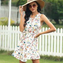Load image into Gallery viewer, Summer Dress For Women Boho Style Elegant V Neck Bandage