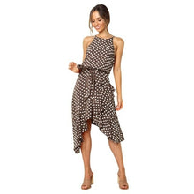 Load image into Gallery viewer, Summer Dress For Women Polka Dot Lace Irregular Sleeveless Woman Boho
